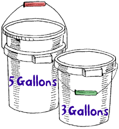 3 and 5 gallon jugs